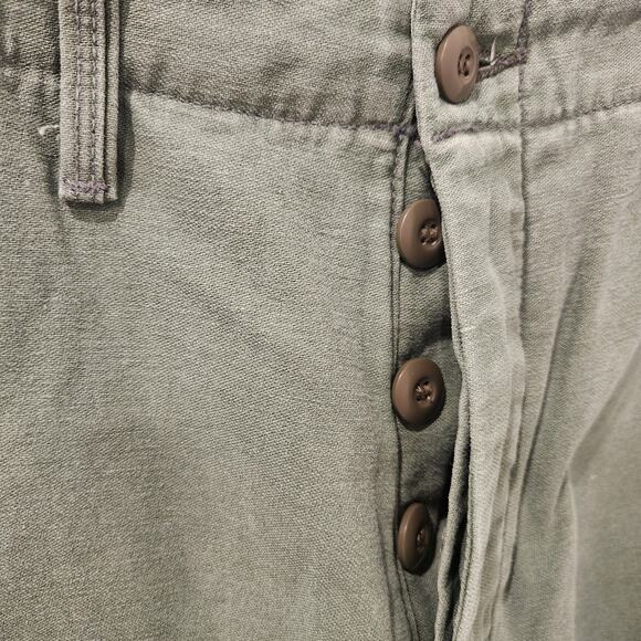 New Mother the major sneak roller high waist wide leg green pants size 29 - Picture 4 of 7